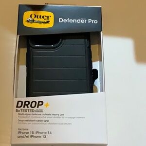 OtterBox Black Defender Pro Case for iPhone 15,14,13